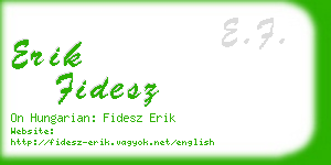 erik fidesz business card